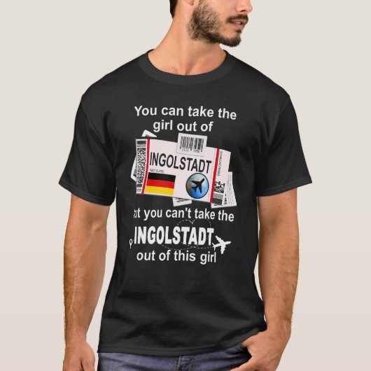 インゴルシュタットボーディングパス – Ingolstadt Girl - Ingol Tシャツ (正面)