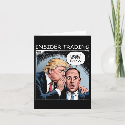 インサイダー取引トランプおもしろい- カード (正面)