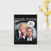インサイダー取引トランプおもしろい- カード (黄色い花)