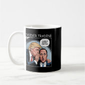 インサイダー取引トランプおもしろい- コーヒーマグカップ (左)
