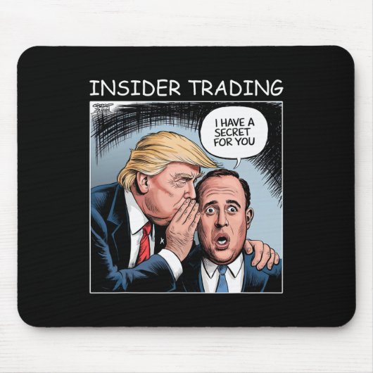 インサイダー取引トランプおもしろい- マウスパッド (正面)