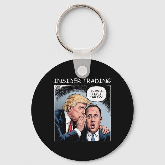 インサイダー取引 トランプ - ジョーク キーホルダー (正面)