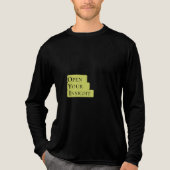 インサイトを開け – メンズ大胆なミニマリストTシャツ トライブレンドTシャツ (正面)