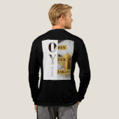 インサイトを開け – メンズ大胆なミニマリストTシャツ トライブレンドTシャツ (背面全体)