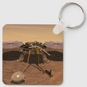 インサイト着陸装置が火星の表面で動作。 キーホルダー (裏面)