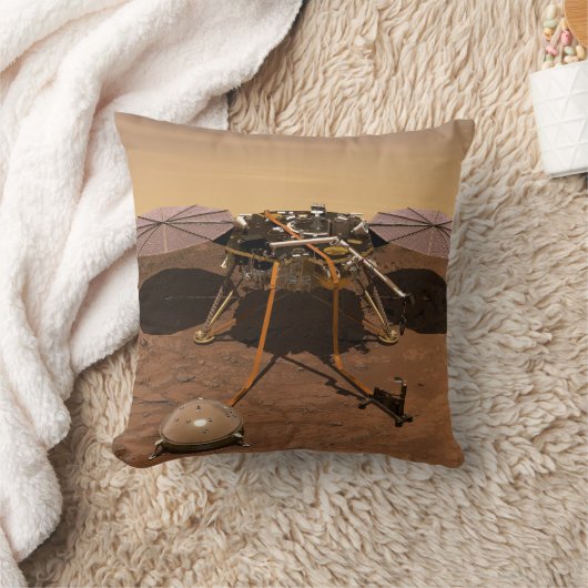 インサイト着陸装置が火星の表面で動作。 クッション (ブランケット)