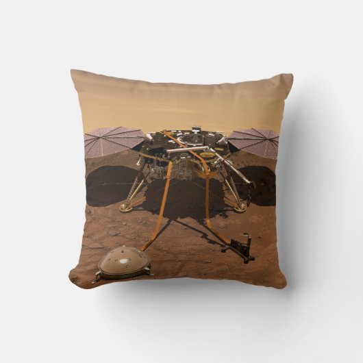 インサイト着陸装置が火星の表面で動作。 クッション (正面)