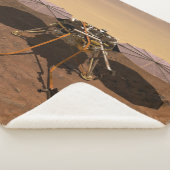 インサイト着陸装置が火星の表面で動作。 シェルパブランケット (3/4)