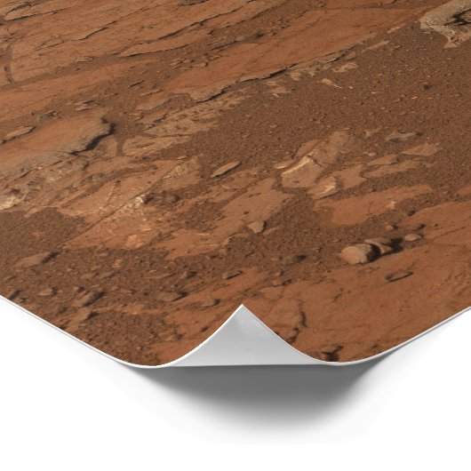 インサイト着陸装置が火星の表面で動作。 ポスター (角)