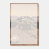 インサイト着陸装置が火星の表面で動作。 ポストイット (正面)