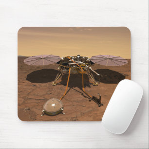 インサイト着陸装置が火星の表面で動作。 マウスパッド