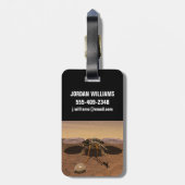 インサイト着陸装置が火星の表面で動作。 ラゲッジタグ (裏面縦)