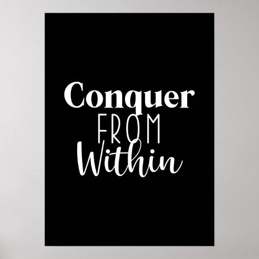 インサイドの征服 – ジムの喧騒の成功やる気を起こさせる ポスター (正面)