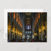 インサイドカテドラルサンセットノートルダムカテドラルパリ ポストカード (正面/裏面)