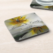 インサイドホワイトリリ結婚ーズパーソナル コースター (左側)