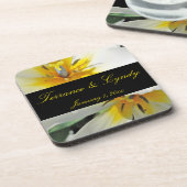 インサイドホワイトリリ結婚ーズパーソナル コースター (左側)