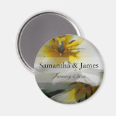 インサイドホワイトリリ結婚ーズパーソナル マグネット (正面/裏面)