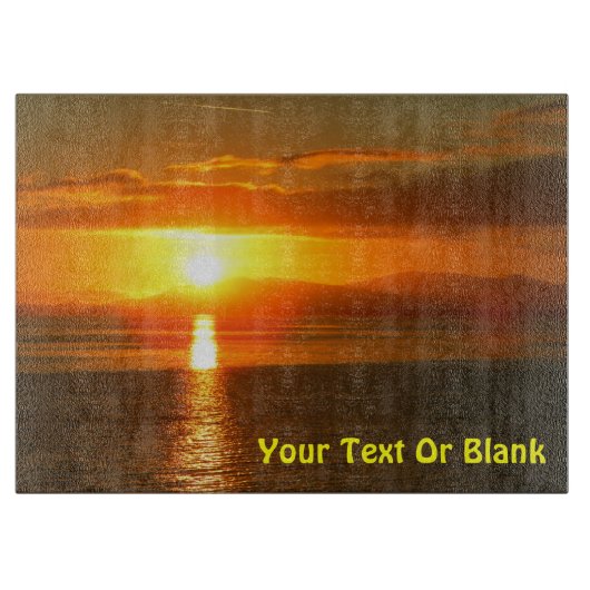 インサイド・パッセージ・サンセット カッティングボード (正面)