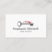 インサートフォト実在エステート不動産仲介業者鍵ハウスレッド 名刺 (裏面)