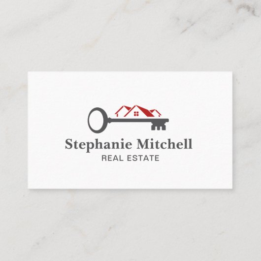 インサートフォト実在エステート不動産仲介業者鍵ハウスレッド 名刺 (裏面)