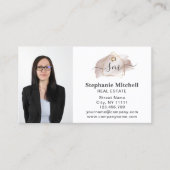 インサートフォト実在エステート不動産仲介業者鍵ハウス金ゴールド 名刺 (正面)