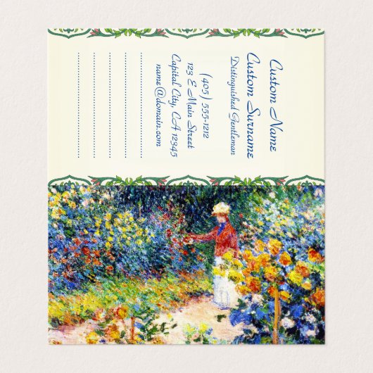 インザガーデンクロード·モネの絵画女の芸術 名刺 (外部フラット)