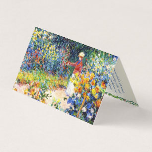 インザガーデンクロード·モネの絵画女の芸術 名刺