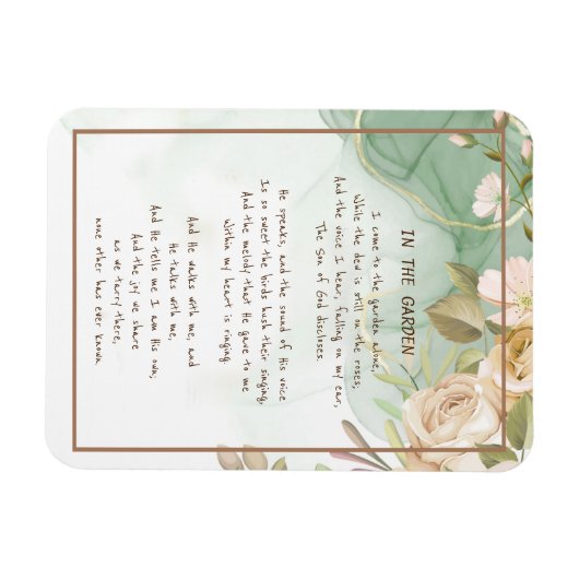 ～インザガーデン慰め賛美歌ガーデンアンティークバラ マグネット (横)