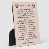 インザガーデン賛美歌の額 フォトプラーク (側面)