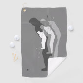 「インザスイング」離れハンドゴルファーのタオル(B&W) ゴルフタオル (インサイチュ)