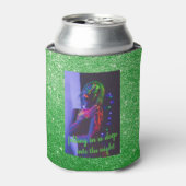 インザナイトグリーンフェイクグリッター 缶クーラー (缶正面)