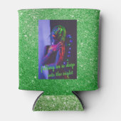 インザナイトグリーンフェイクグリッター 缶クーラー (正面)