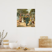 インザパークヴィンテージイラストレーション ポスター (キッチン)