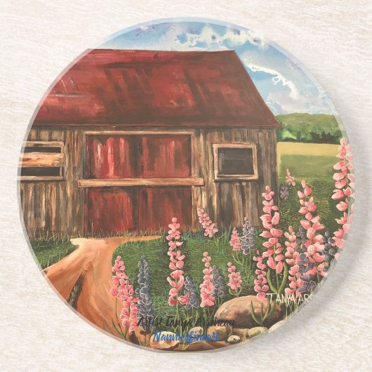 インザフィールド素朴コテージのシーンフラワーコースター コースター (正面)