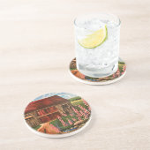 インザフィールド素朴コテージのシーンフラワーコースター コースター (側面)