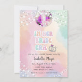 インザブリーズエラミュージックレトロパステルブライダルシャワー 招待状 (正面)
