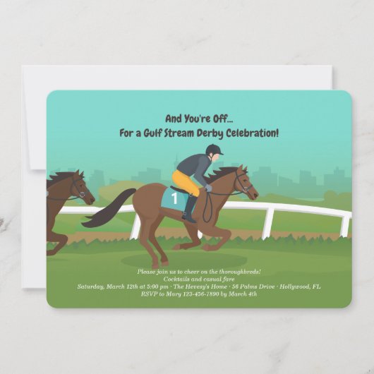 インザレースダービー招待状 招待状 (正面)