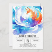 インザワイルダネスキツネ誕生日 招待状 (正面)