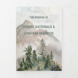 インザワイルドマウン素朴トランドスケープ赤キツネ 三つ折り招待状