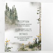 インザワイルドマウン素朴トランドスケープ赤キツネ 三つ折り招待状 (内部最初)