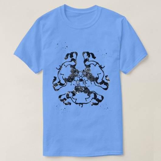 インシュリン構造1 Tシャツ (デザイン正面)