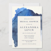 インジエレガントゴ抽象芸術水彩ブライダルシャワー 招待状 (正面)