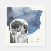 インジエレガントゴ抽象芸術水結婚色の写真 スタンダードランチョンナプキン (正面)