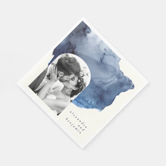 インジエレガントゴ抽象芸術水結婚色の写真 スタンダードランチョンナプキン (角)