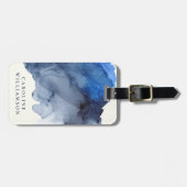 インジエレガントゴ抽象芸術水色パーソナライズされた ラゲッジタグ (正面横)