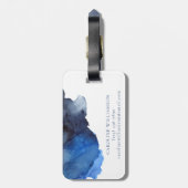 インジエレガントゴ抽象芸術水色パーソナライズされた ラゲッジタグ (裏面縦)