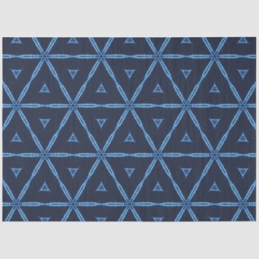 インジゴアフリカ繊維デコペ紙 薄葉紙 (正面)