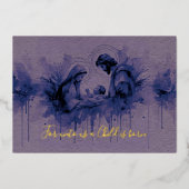 インジゴインクオンラベンダー聖家族 箔シーズンカード (正面)