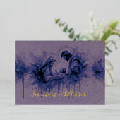 インジゴインクオンラベンダー聖家族 箔シーズンカード (立ち正面)