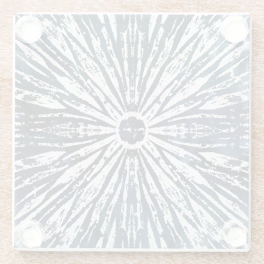 インジゴインクラジアルモチーフ ガラスコースター (裏面)